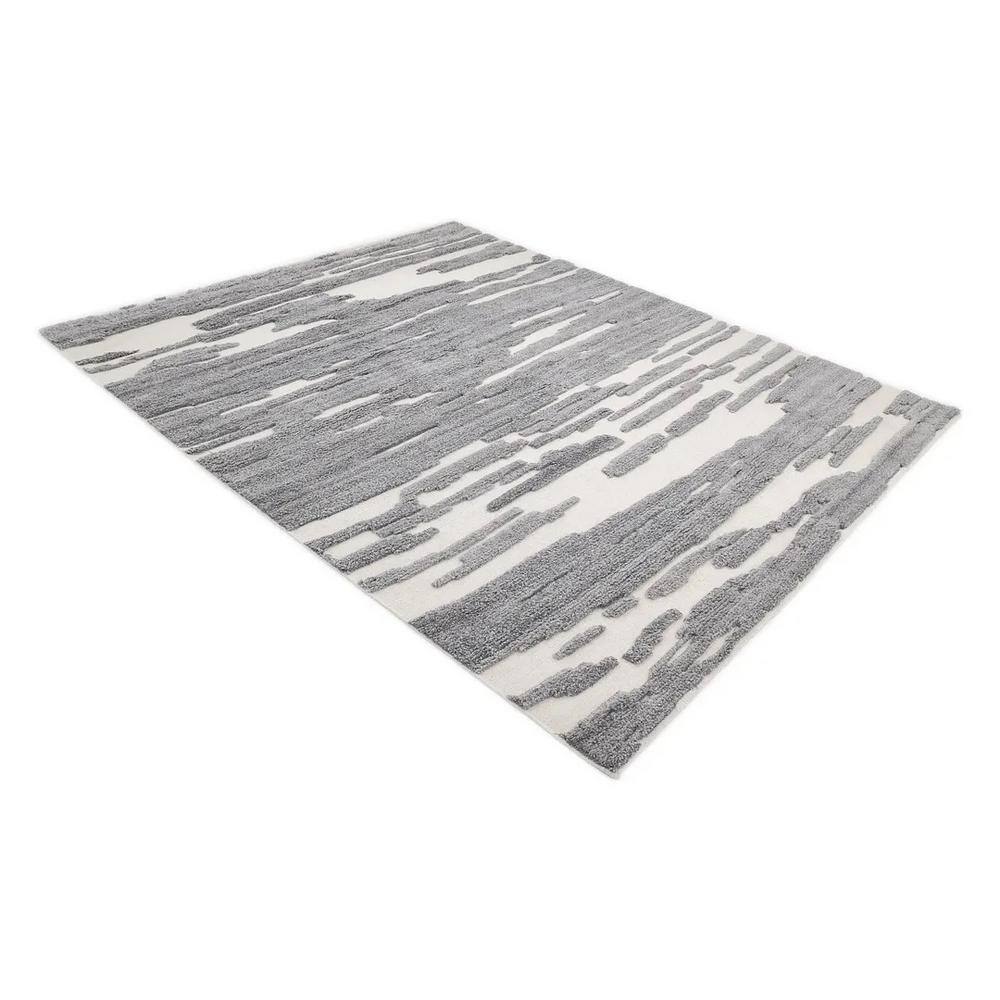 Solo Maverick Hand-Knotted Gray Wool & Viscose 8' x 10' Area Rug