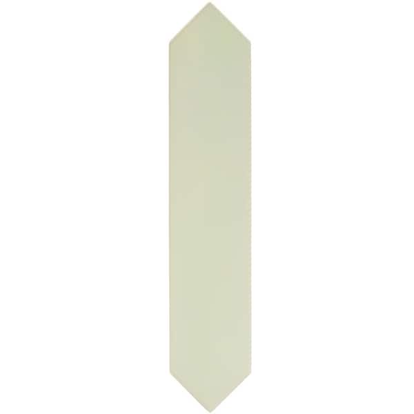 Apollo Tile Piquet Green 2 in. x 10 in. Matte Ceramic Picket Wall and Floor Tile Sample (0.14 Sq. ft./case) (1-pack)