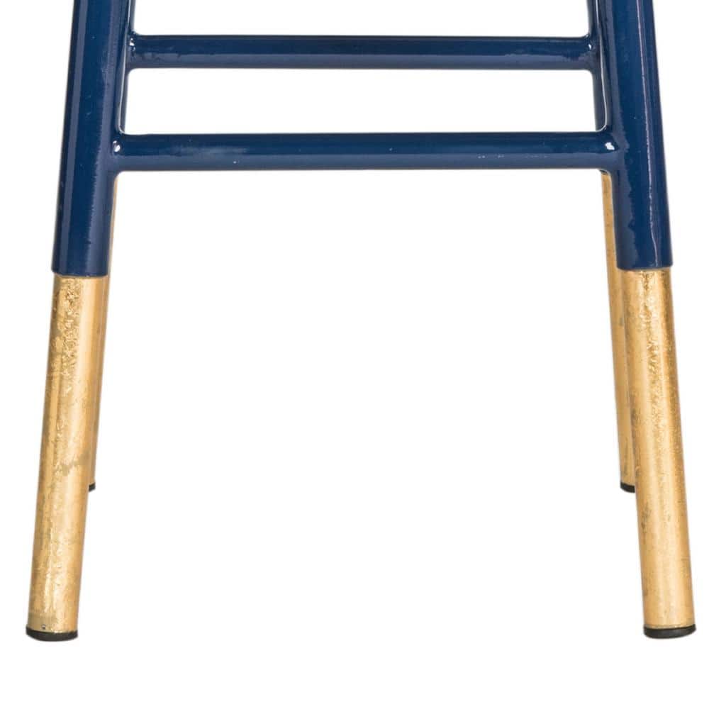 Navy and Dipped Gold 30" Transitional Metal Bar Stool