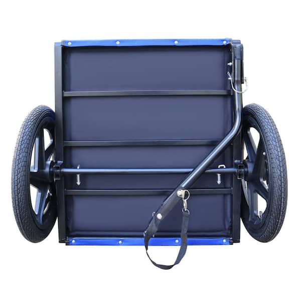 Runesay 16 in. Blue High Quality Air Wheel Pet Bike Trailer for Dogs Foldable  Bicycle Pet Trailer DODCARR-BLUE - The Home Depot