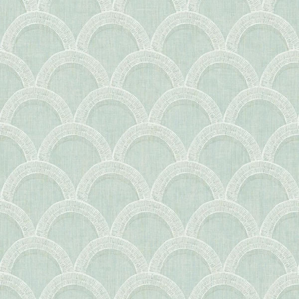 Chesapeake Bixby Turquoise Geometric Paper Strippable Wallpaper (Covers 56.4 sq. ft.)