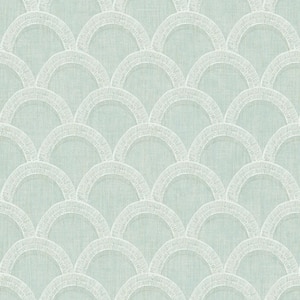 Bixby Turquoise Geometric Turquoise Wallpaper Sample