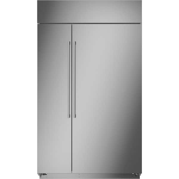 GE 48 in. 29.6 cu. ft. Smart Built-in Side-by-Side Refrigerator in Stainless Steel