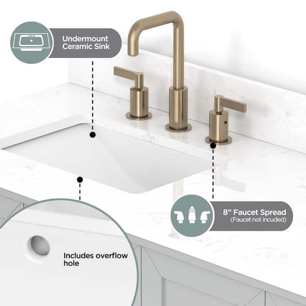 Glacier Bay Eastwood 61 in. Double Sink Freestanding Bath Vanity