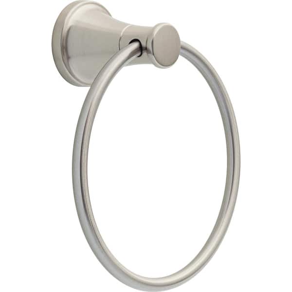 Delta Casara Wall Mount Round Closed Towel Ring Bath Hardware Accessory in Brushed  Nickel CSA46-BN - The Home Depot
