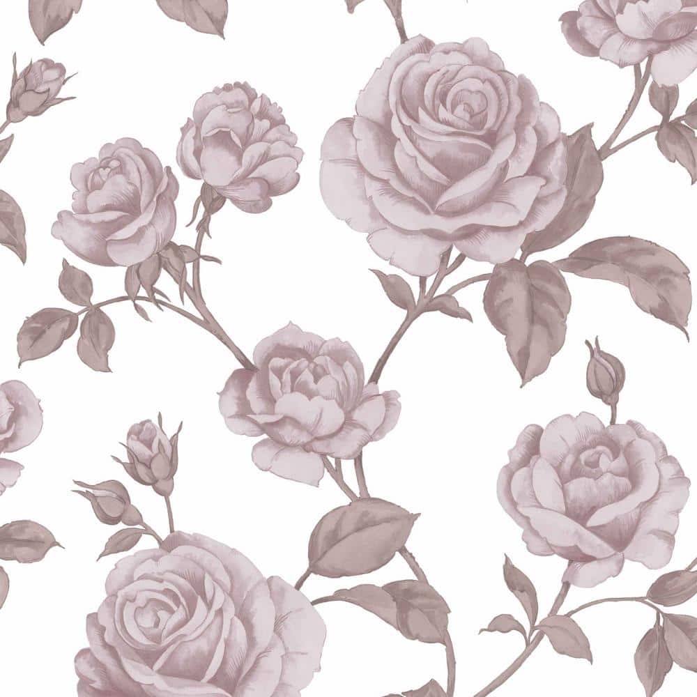 Graham & Brown Countess Pink and White Removable Wallpaper 104137