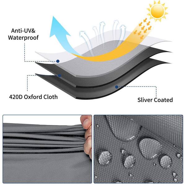 Wudkey 39.4 in. L x 39.4 in. H x 29.5 in. W Gray 420D Electric