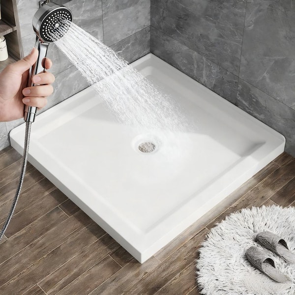 Ximuprmy Classic 36 in. L x 36 in. W Alcove Shower Pan Base with
