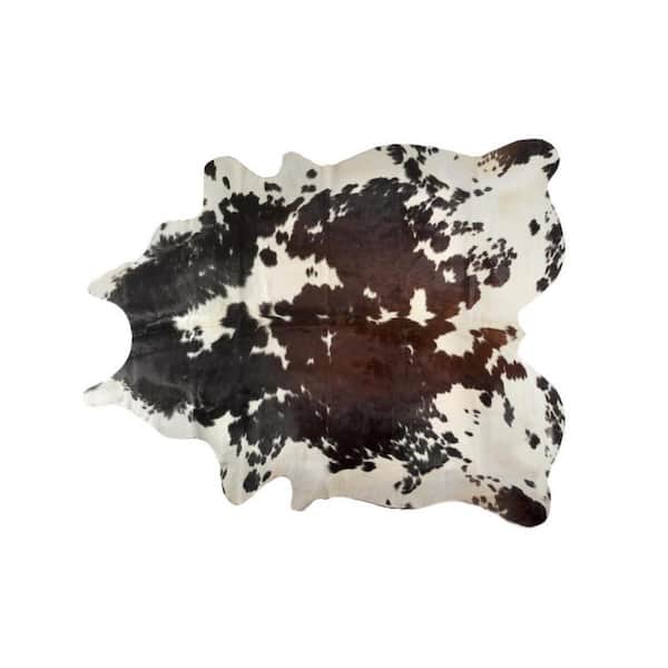 6 ft. x 7 ft. Brown Black and White Gradient Area Rug