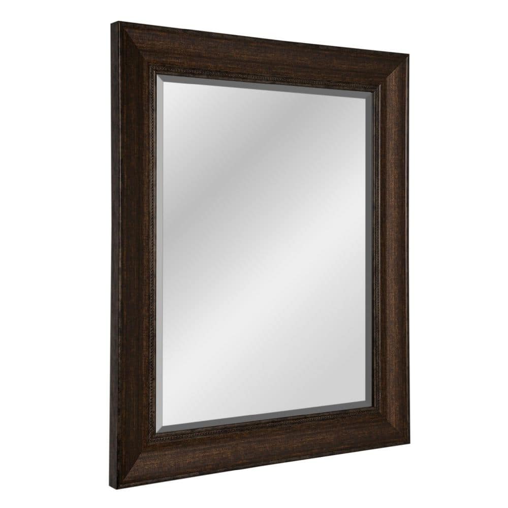 Elegant Beaded Bronze Rectangular Vanity Wall Mirror - 28.5 x 34.5