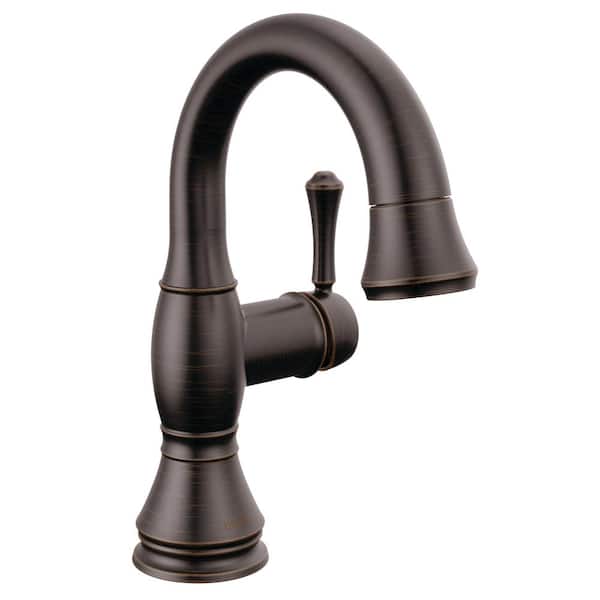 Delta Cassidy Single-Handle Single-Hole Bathroom Faucet with Pull-Down Spout in Venetian Bronze