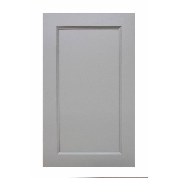 Krosswood Doors Modern Craftsman  Ready to Assemble 15x42x12 in. Wall Cabinet with 1 Door 3 Shelf in Gray