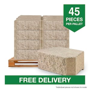 Legacy Stone Deco 6 in. x 16 in. x 10 in. Tan Concrete Retaining Wall Block (45-Pieces/30.2 sq. ft. /Pallet)