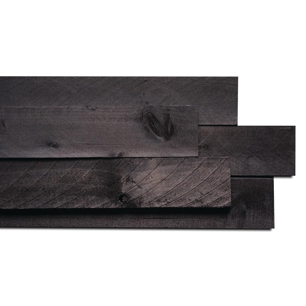 Weaber 1/2 in. x 4 in. x 4 ft. Anthracite Barn Wood Board 5 packs (52.5 sq.