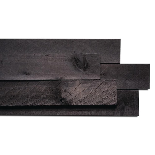 Unbranded Weaber 1/2 in. x 4 in. x 4 ft. Anthracite Barn Wood Board 8-Pack