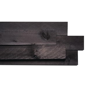 Weaber 1/2 in. x 4 in. x 4 ft. Anthracite Barn Wood Board 5 packs (52.5 sq.ft.) - (8 pieces / 10.5 sq.ft. per pack)