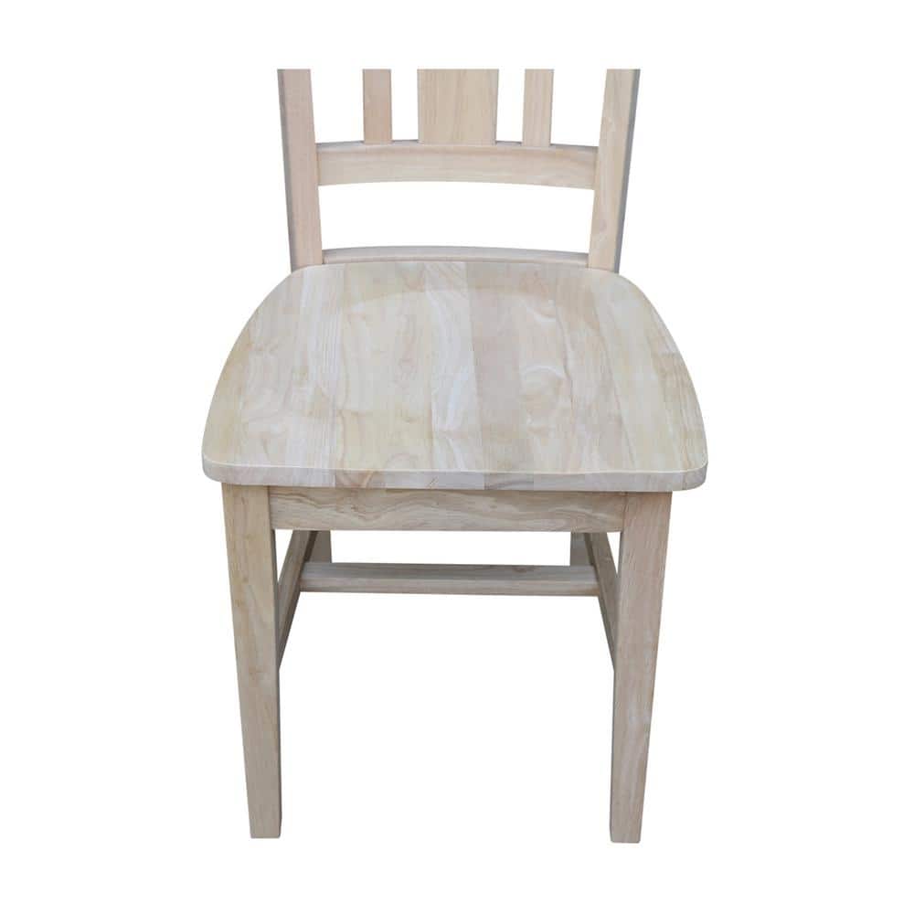 Windsor White High Slat Solid Wood Side Chair Set