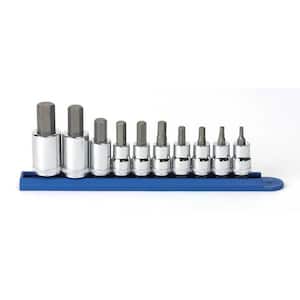 3/8 in. and 1/2 in. Drive Hex Bit Metric Socket Set (10-Piece)
