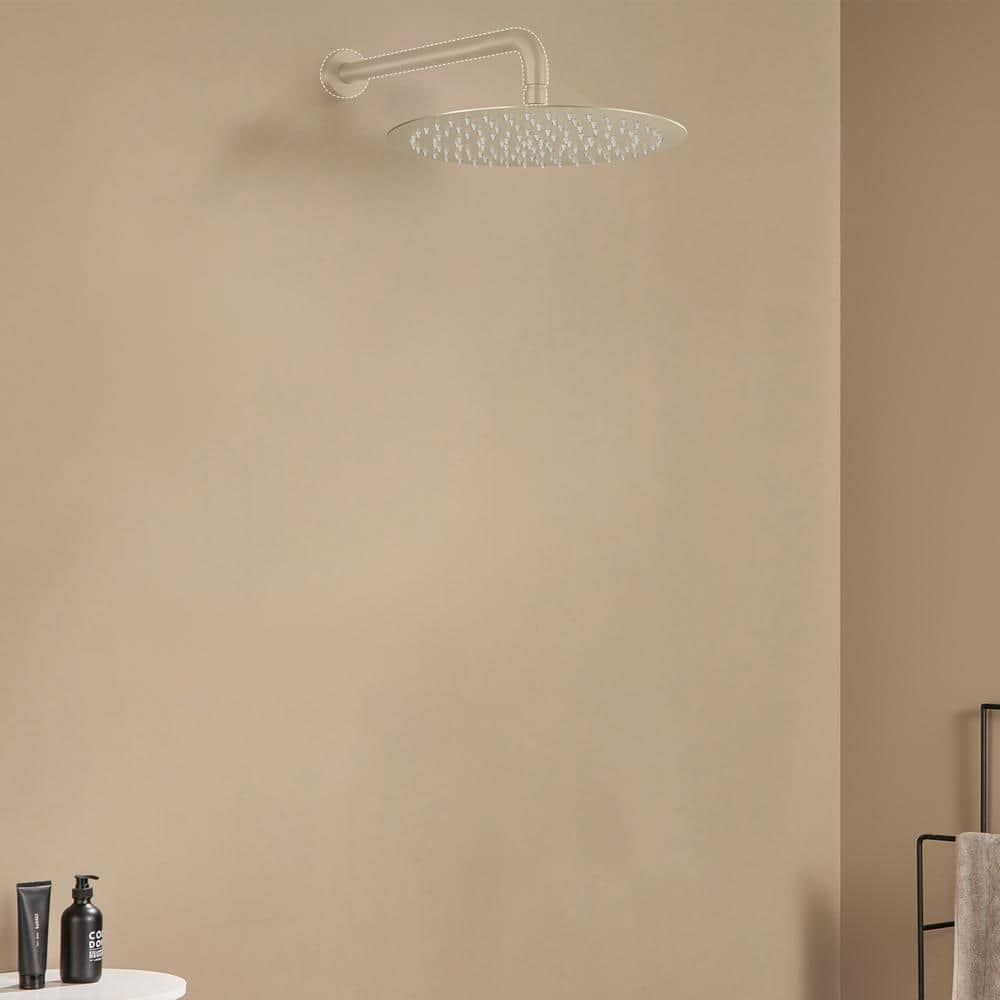 10" Round Brushed Nickel Rain Shower Head