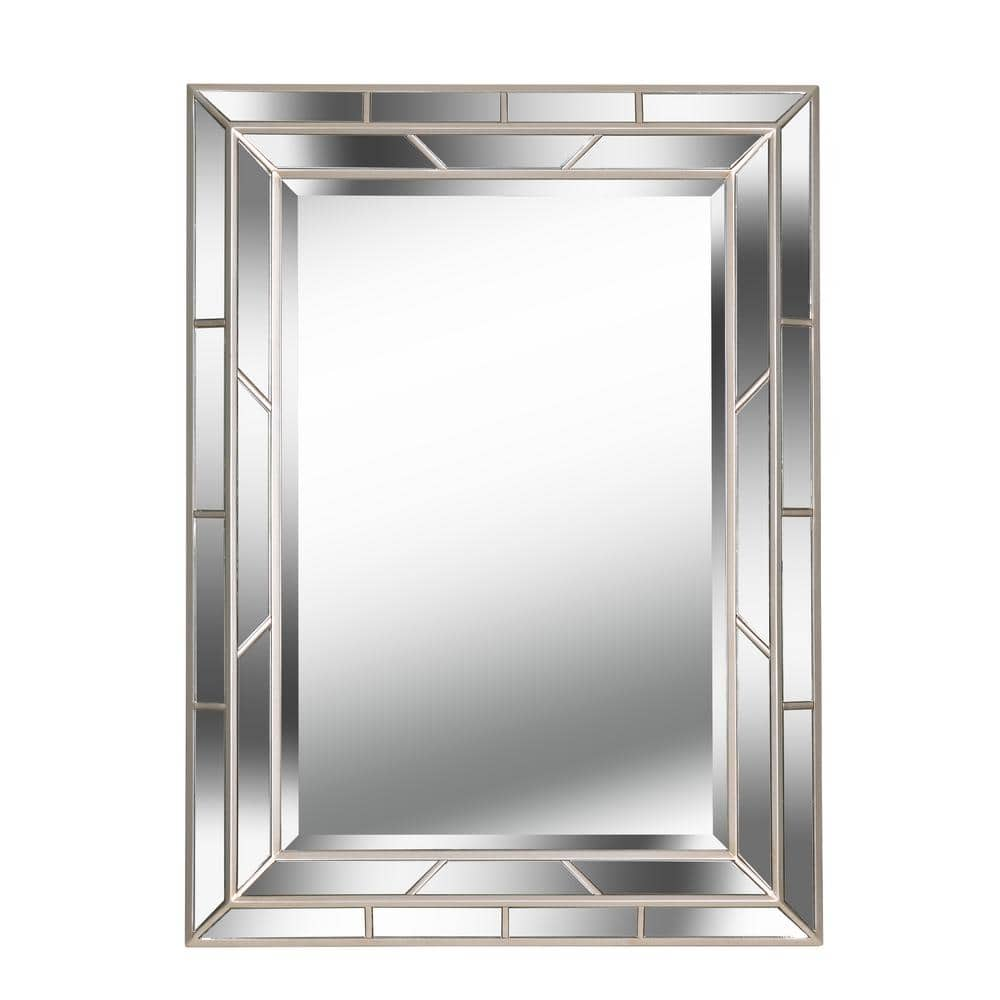 Kenroy Home Medium Rectangle Bright Champagne Beveled Glass ...