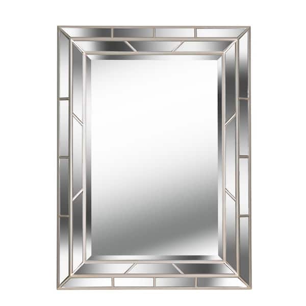 Kenroy Home Medium Rectangle Bright Champagne Beveled Glass Contemporary Mirror (38 in. H x 28 in. W)