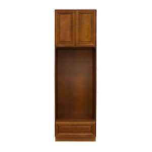 Cambridge Assembled 30 in. x 84 in. x 24 in. Double Oven Cabinet in Chestnut