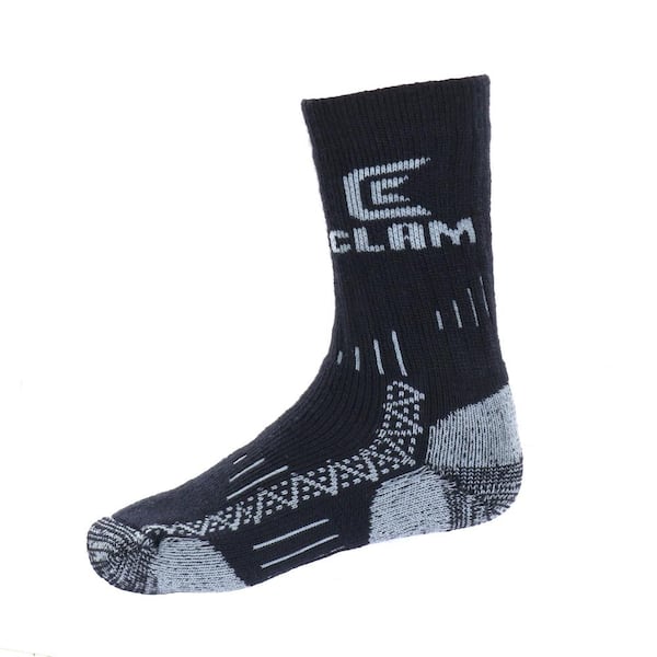 3-Pair Cozy Fleece-Lined Thermal Socks, Black-White-Caramel, one