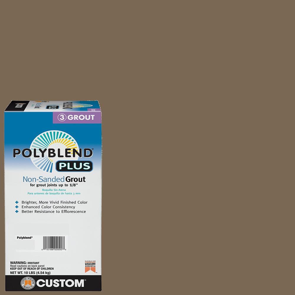 tobacco brown unsanded grout Polyblend Plus #52 25 lb. Sanded Makes grout joints look like new Renew or change the color of grout Stain and fade resistant Interior or exterior use Interior or exterior use Polyblend Grout Renew is a waterborne epoxy stain and sealer for renewing or changing the color of cement grout joints Custom Building Products Polyblend Plus