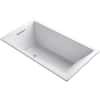 KOHLER Underscore 66 in. x 36 in. Rectangular Soaking Bathtub with  Reversible Drain in White K-1136-0 - The Home Depot