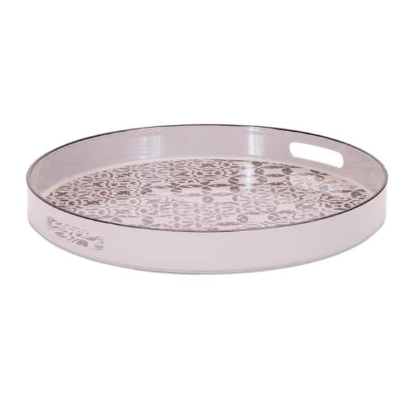 Multi-Colored Round Plastic 13.5 in. Tray