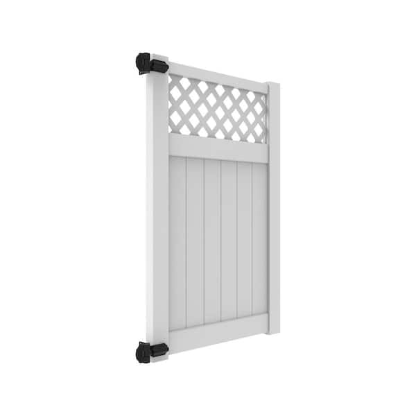 Valley 4 ft. W x 6 ft. H White Vinyl Un-Assembled Fence Gate