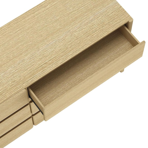 Manhattan Comfort Linda Natural Oak 6-Drawer 72 in. Wide Modern 