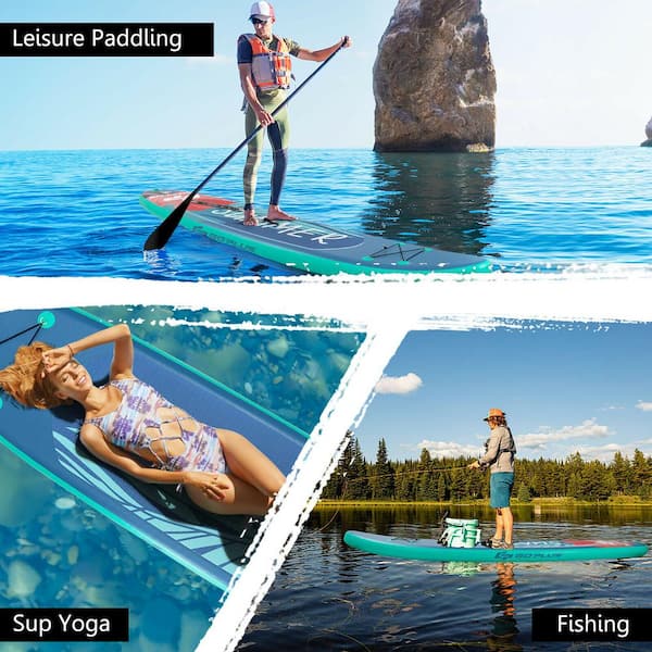 Costway 10.5ft Inflatable Stand Up Paddle Board W/Backpack Leash