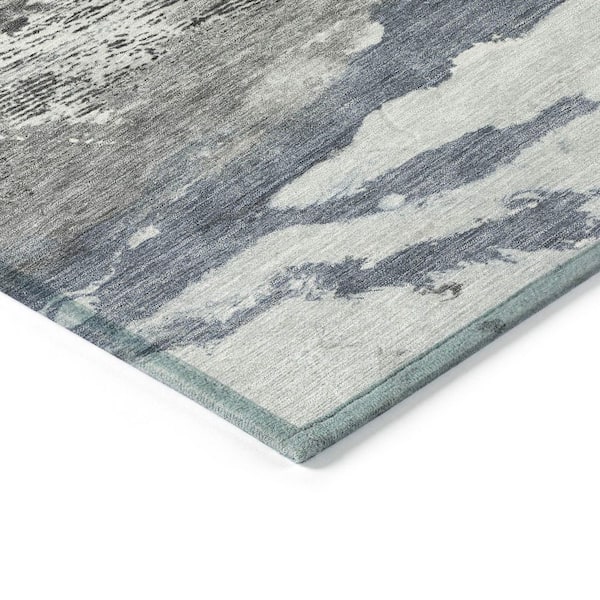 Chantille Machine Washable Indoor/Outdoor Abstract ACN2054 Gray 1 ft. 8 in. x 2 ft. 6 in. Accent Rug