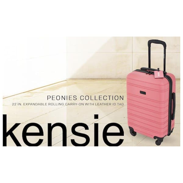 Kensie 20 in. Flowering Ginger Rolling Hard Case Carry-on with