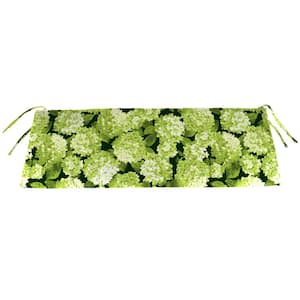 59 in. L x 16 in. W x 3 in. T Outdoor Bench Cushion in Hydrangea Forest Green