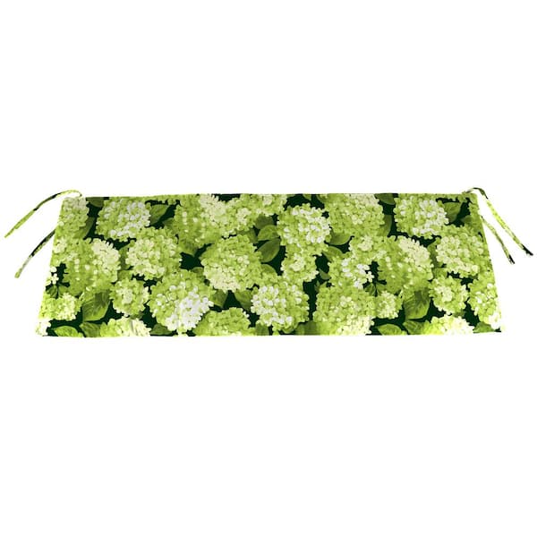 Jordan Manufacturing 59 in. L x 16 in. W x 3 in. T Outdoor Bench Cushion in Hydrangea Forest Green