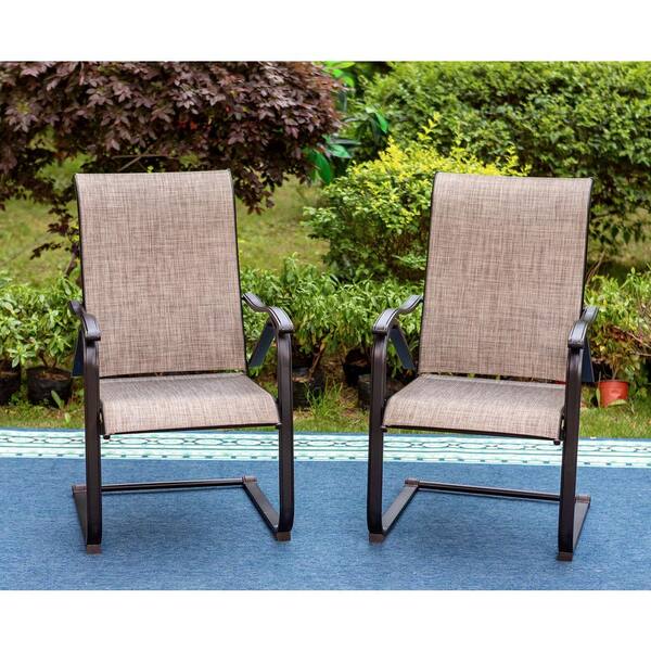 patio set with spring chairs