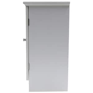 Contemporary Country 23.5 in. W x 11.75 in. D x 23.5 in. H Free Standing Double Door Cabinet With Shaker Panels in White