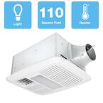 Radiance 110 CFM Ceiling Exhaust Bathroom Fan/Dimmable LED Light with Heater