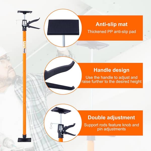Tatayosi 4-Pack Orange Steel Adjustable Support Pole Jack Post