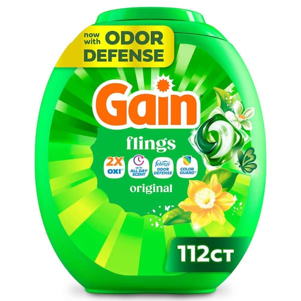 Flings HE 3 in 1 Original Scent Laundry Detergent Pods, 112-Count