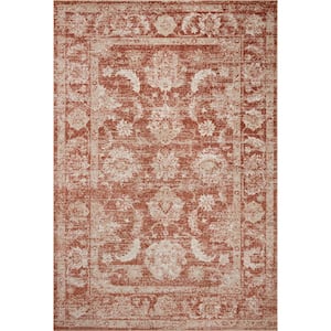 Odette Rust/Ivory 6 ft. - 7 in. x 9 ft. - 6 in. Oriental Area Rug