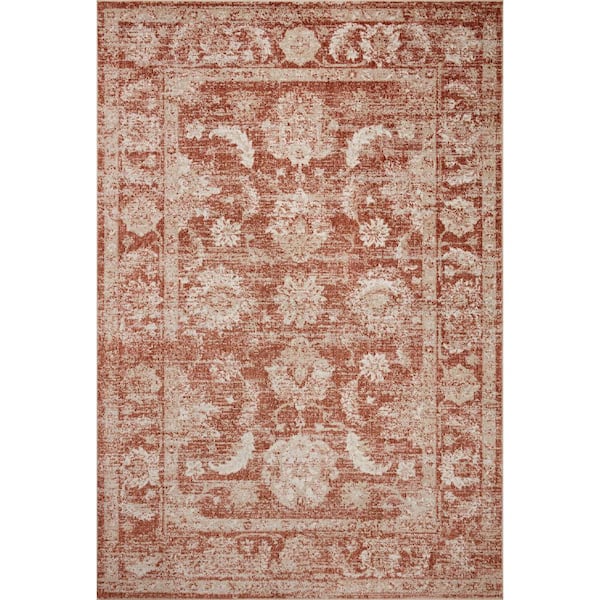 LOLOI II Odette Rust/Ivory 2 ft. - 3 in. x 3 ft. - 10 in. Oriental Area Rug