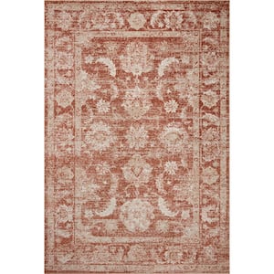 Odette Rust/Ivory 9 ft. 2 in. x 9 ft. 2 in. Round Oriental Area Rug