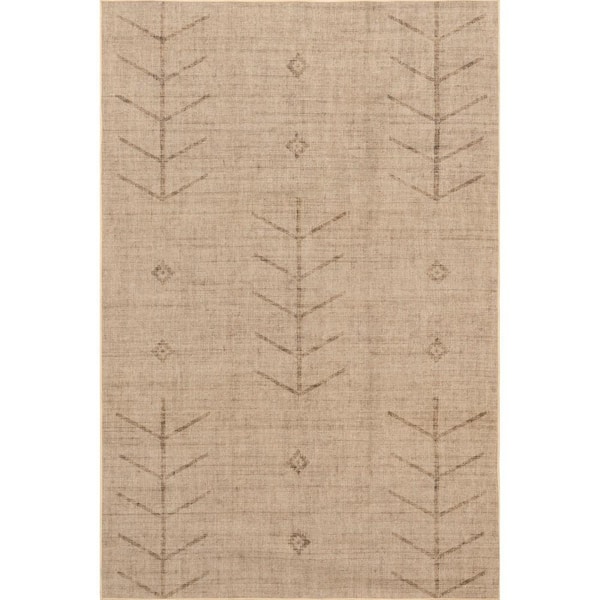 RUGS USA Lori Arrow Easy Jute Machine Washable Natural 8 ft. x 10 ft. Area Rug
