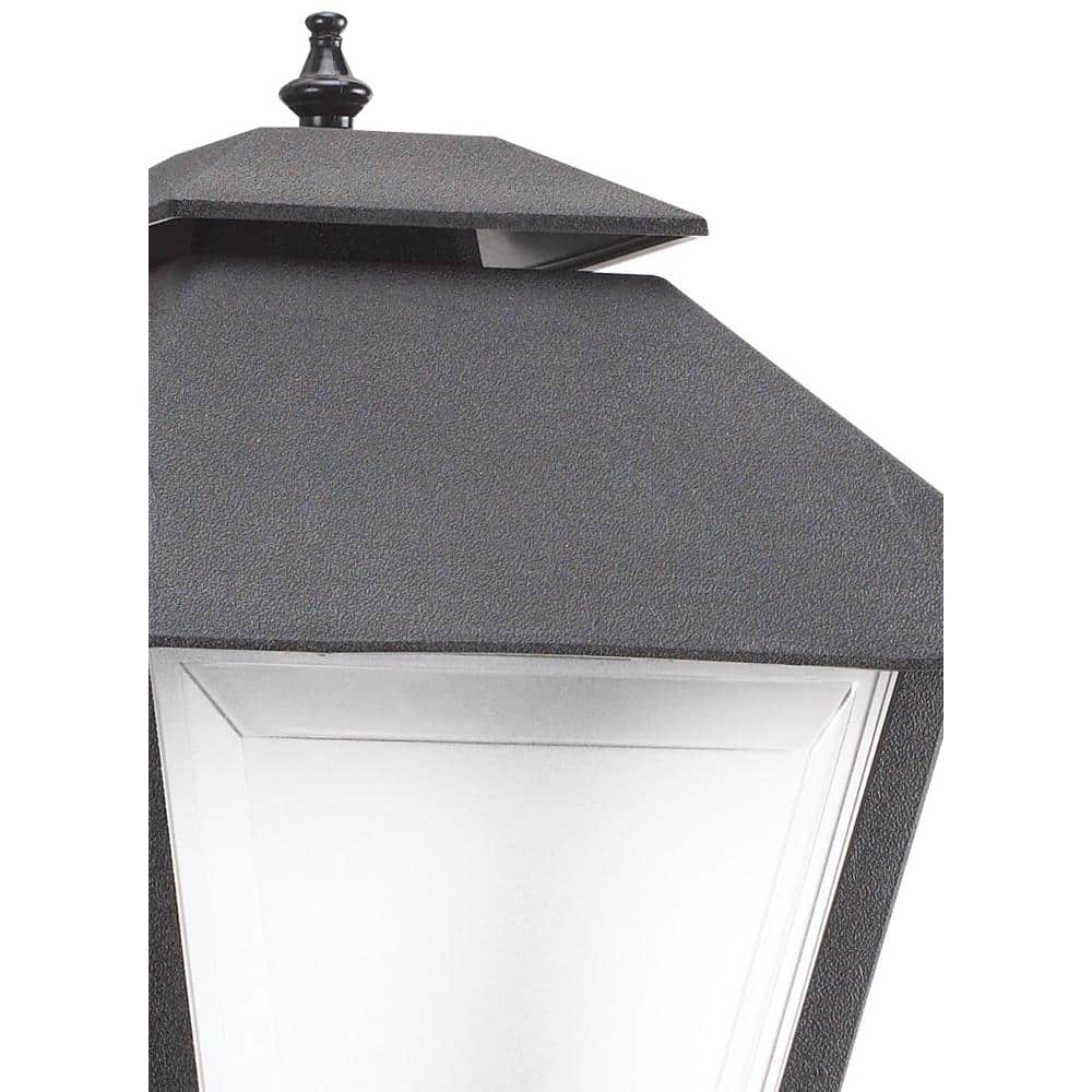 Black Frosted Acrylic Outdoor Post Lantern Light