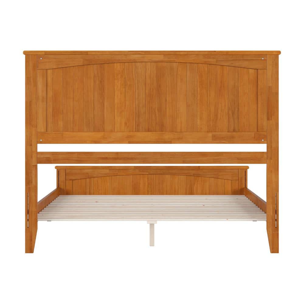 Nantucket Light Toffee Queen Solid Wood Platform Bed with Headboard