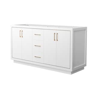 Icon 65.25 in. W x 21.75 in. D x 34.25 in. H Double Bath Vanity Cabinet without Top in White