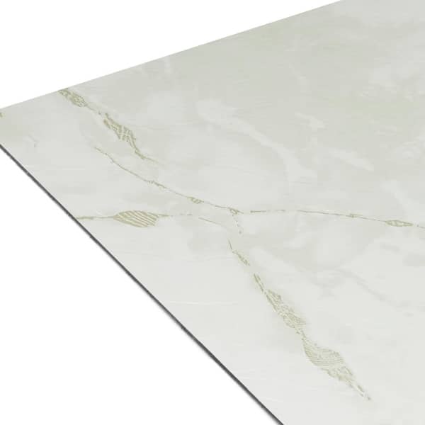 Achim Sterling Classic White with Grey Veins 12-in x 12-in Water Resistant Peel and Stick Vinyl Tile Flooring (20-sq ft) Achim Sterling Classic White with Grey Veins 12-in x 12-in Water Resistant Peel and Stick Vinyl Tile Flooring (20-sq ft)